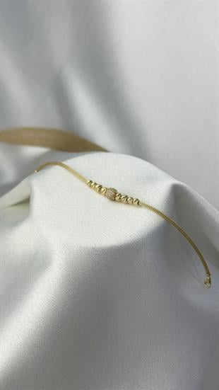 Dorika Toplu Zirkon Taşlı Altın Bileklik