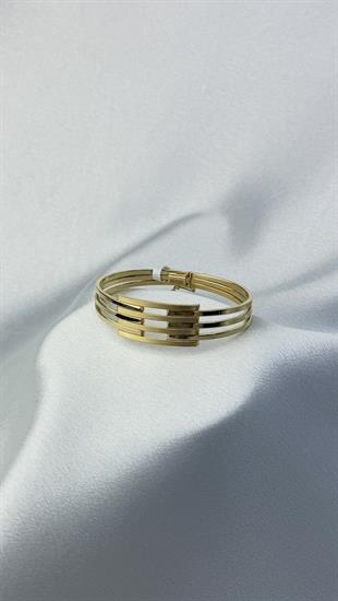 Dört Sıralı Altın Kelepçe Bilezik