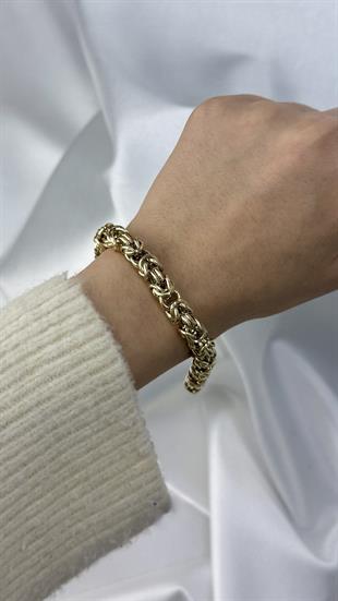 Geçmeli Halkalı Altın Bileklik