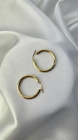 Geniş Halka Altın Küpe