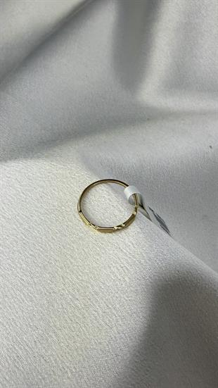 Geometrik Çıtır Altın Yüzük