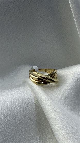 Geometrik Sarmal Altın Yüzük