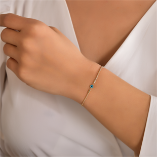 Göz Boncuklu Hasır Bileklik