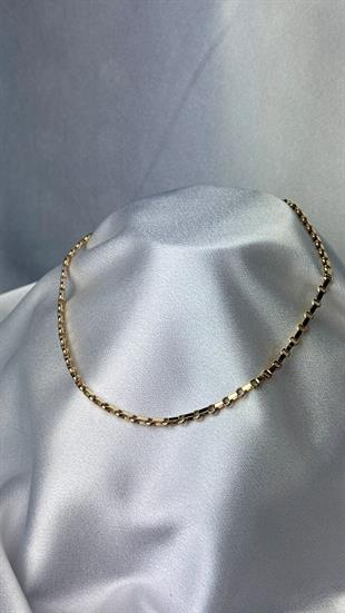 Halka Figürlü Altın Zincir Kolye