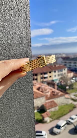Hasır Kelepçe Altın Bilezik