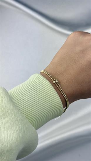 Işıltılı Dorika Toplu Altın Bileklik