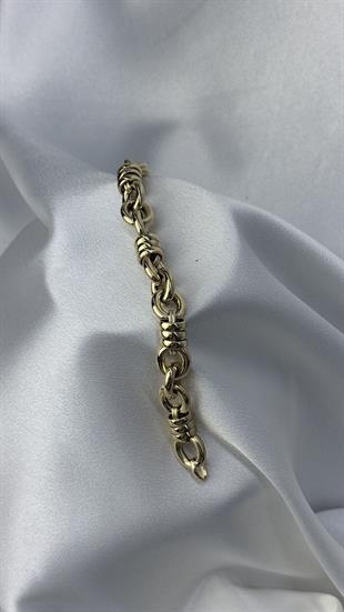 Kalın Gösterişli Halka Altın Bileklik