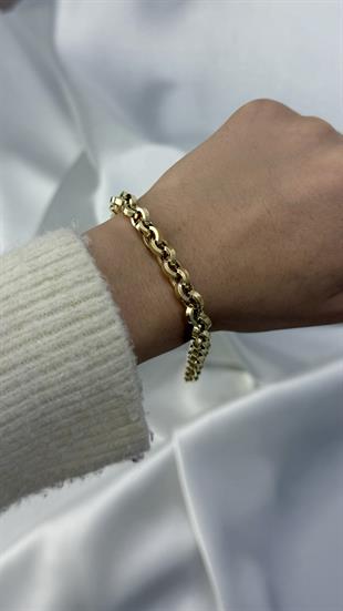 Kalın Halka Altın Bileklik