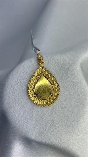 Kalpli Dorika Toplu Tuğralı Altın Kolye Ucu