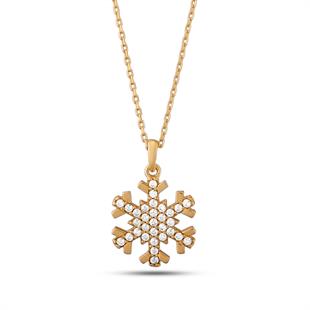 Kar Tanesi Figürlü Kolye