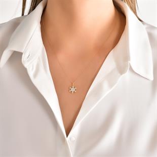 Kar Tanesi Figürlü Kolye