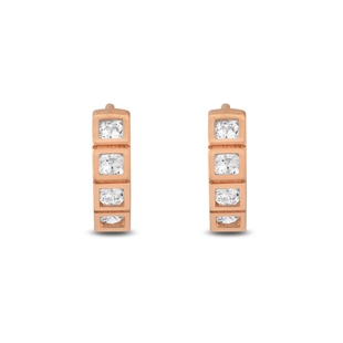 Rose Gold Taşlı Kadın Küpe