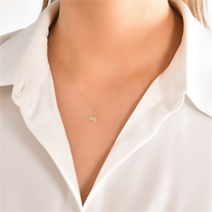 Kelebek Figürlü Kolye