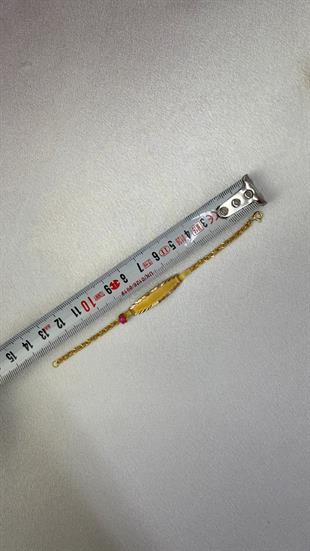 Kız Bebek Künyesi Altın Bileklik 