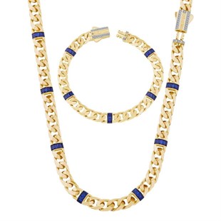 Mavi Taşlı Gurmet Set