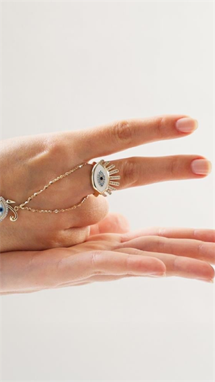 Mineli Taşlı Göz Yüzük