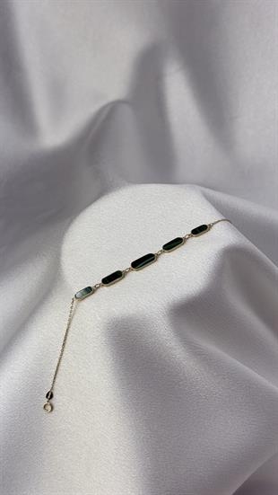 Okyanus Figürlü Altın Zincir Bileklik