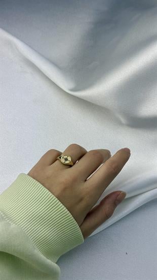 Pusula Figürlü Altın Yüzük