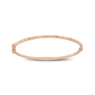 Rose Renk Çizgili Model Kelepçe Bilezik