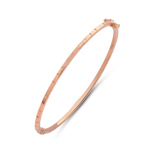 Rose Renk Çizgili Model Kelepçe Bilezik