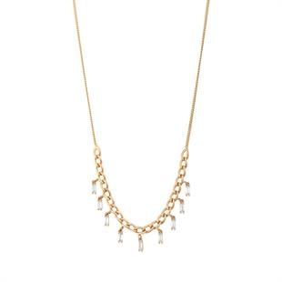 Sallantılı Baget Taşlı Kolye