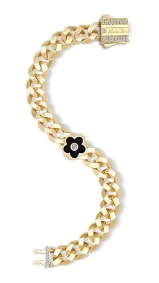 Siyah Çiçek Bileklik Charm