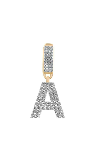 Taşlı Sallantılı A Harf Bileklik Charm