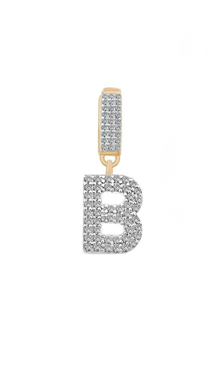 Taşlı Sallantılı B Harf Bileklik Charm