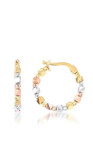 Üç Renk Küp Küp Halka Küpe