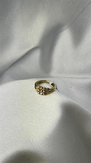 Üç Sıralı Dorika Toplu Altın Yüzük