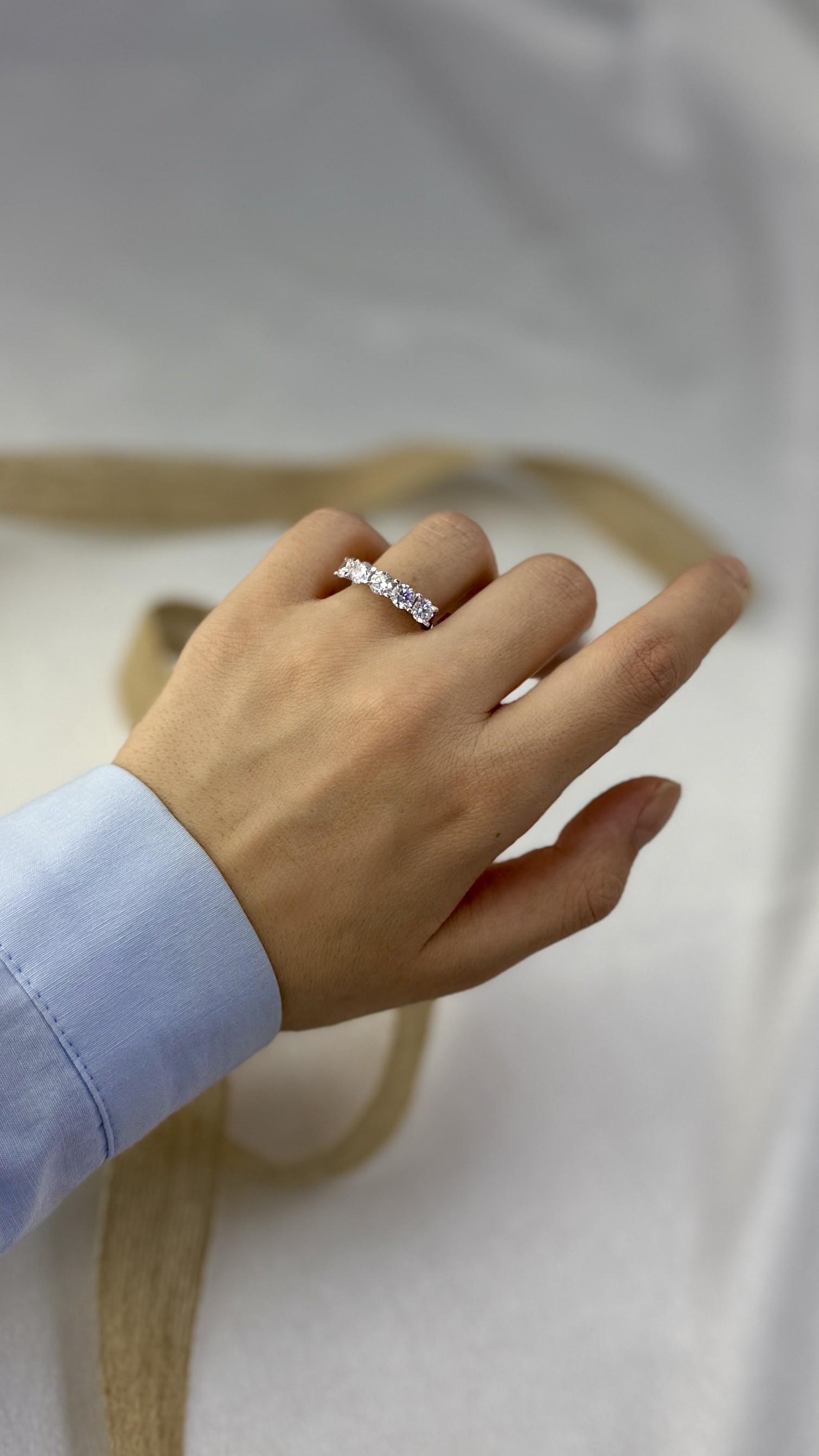 Beyaz Altın Beştaş Yüzük