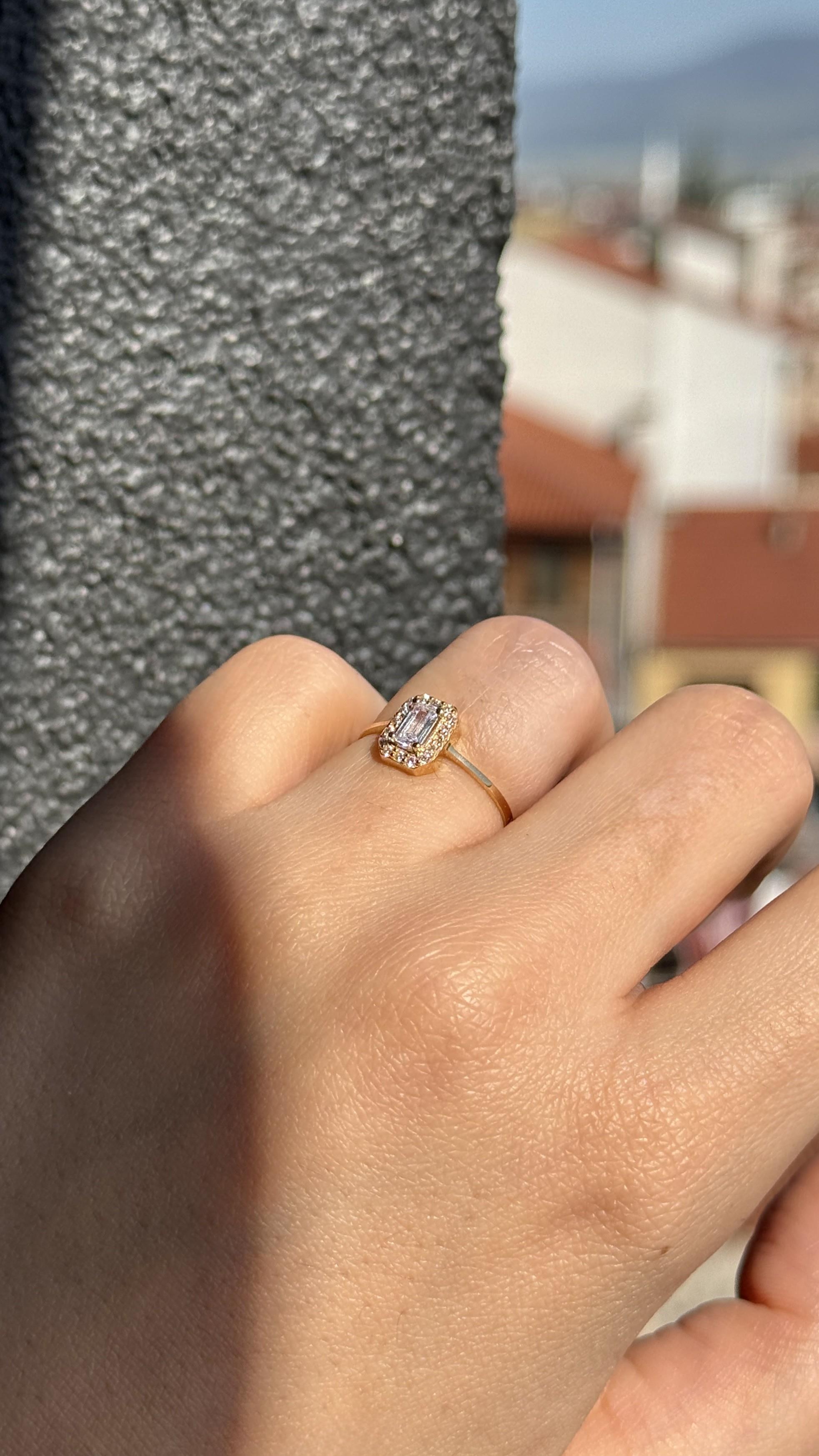 Çıtır Baget Kesim Altın Yüzük