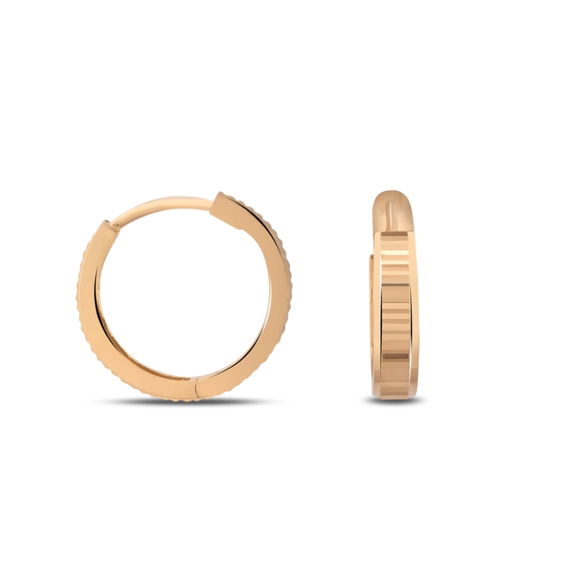 Çizgi Desenli Halka Küpe