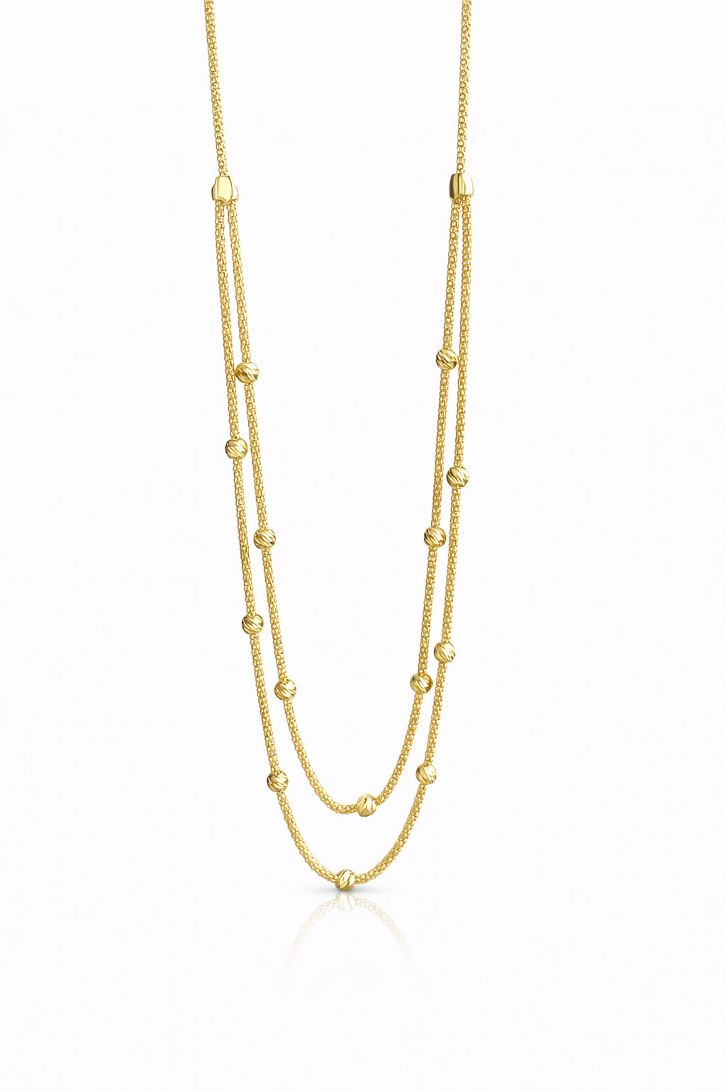 Dorika Toplu Gösterişli Altın Kolye