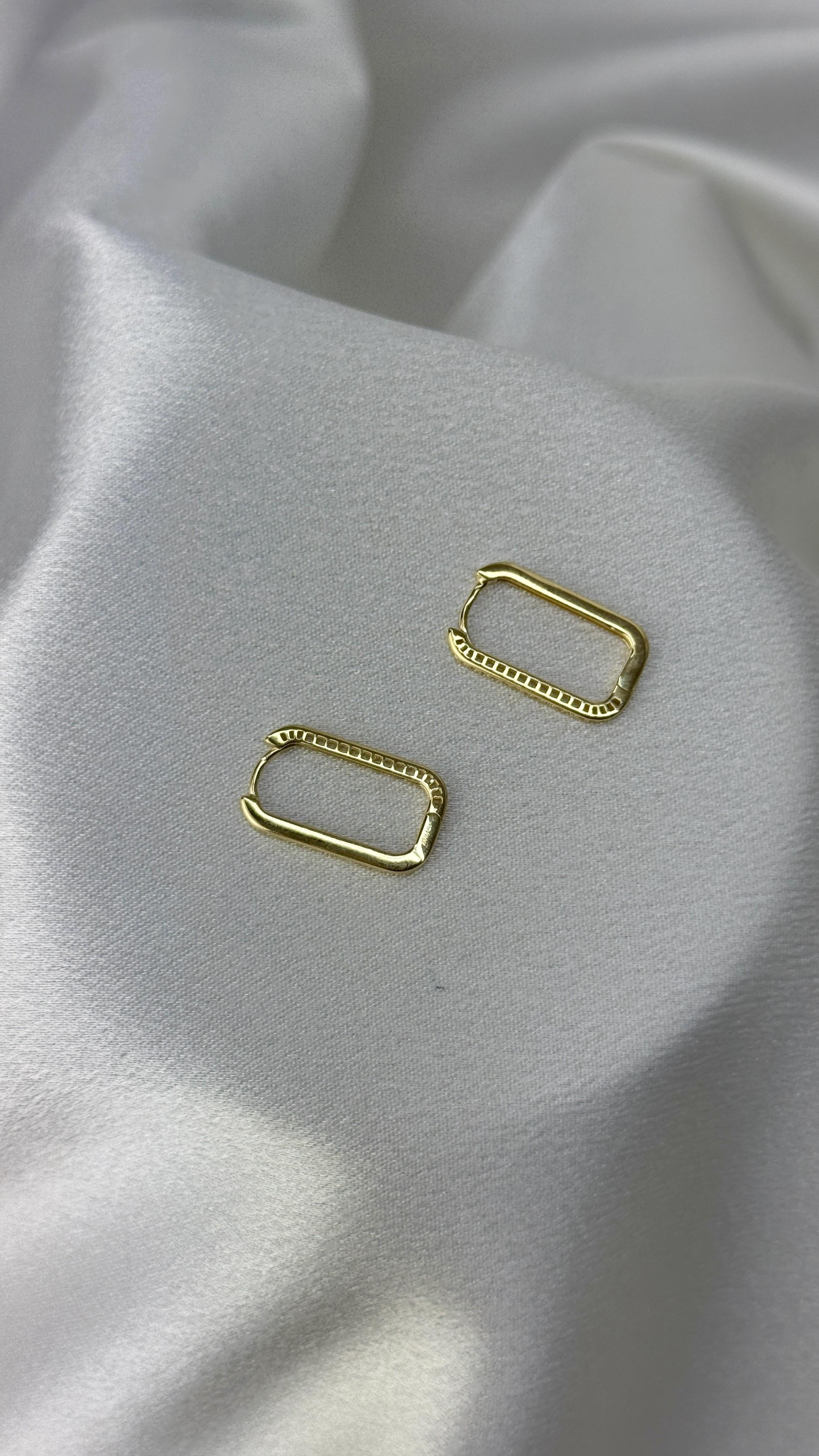 Kalın Ataç Model Altın Küpe