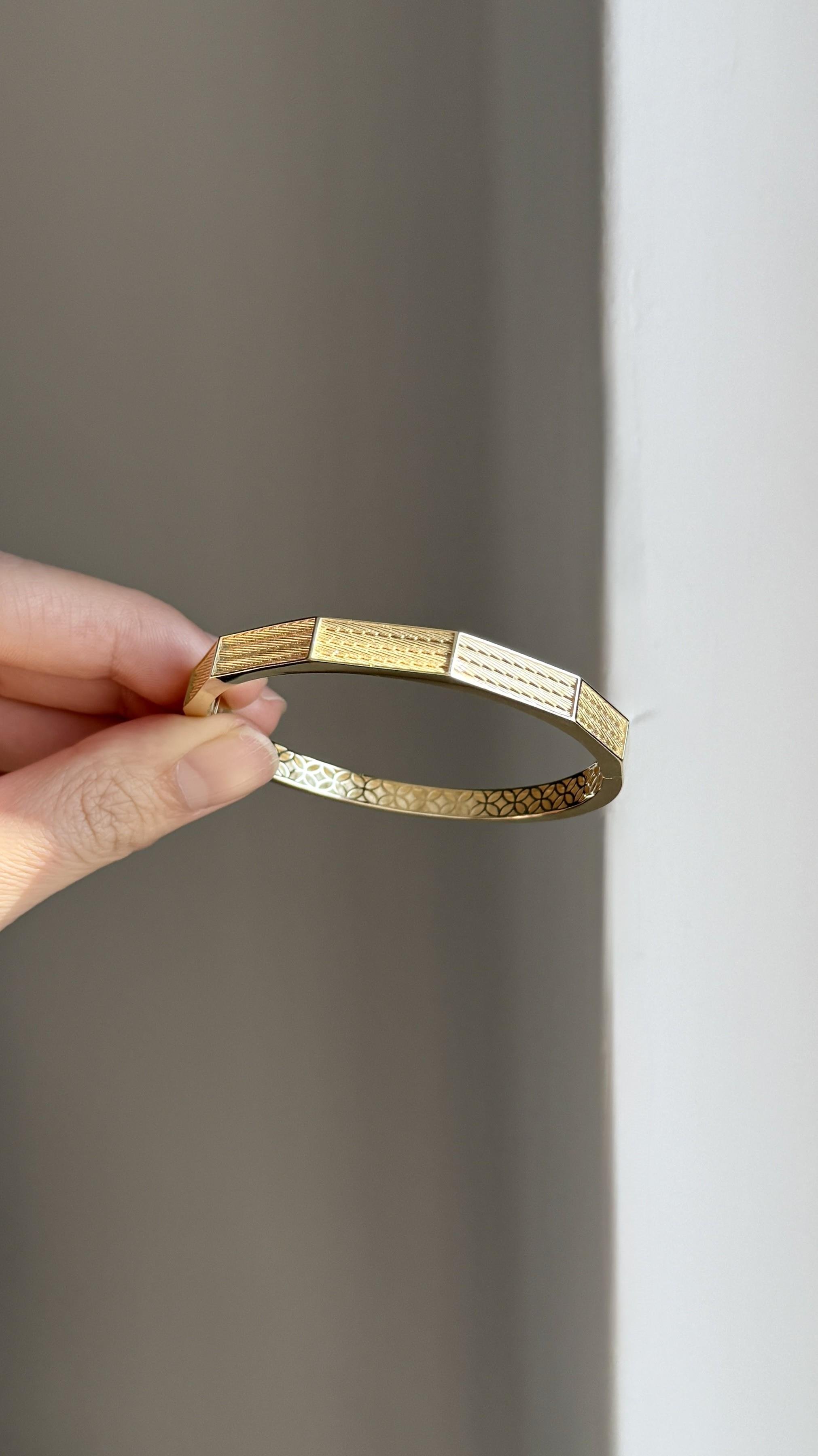 Kalın Çizgili Altın Kelepçe Bilezik