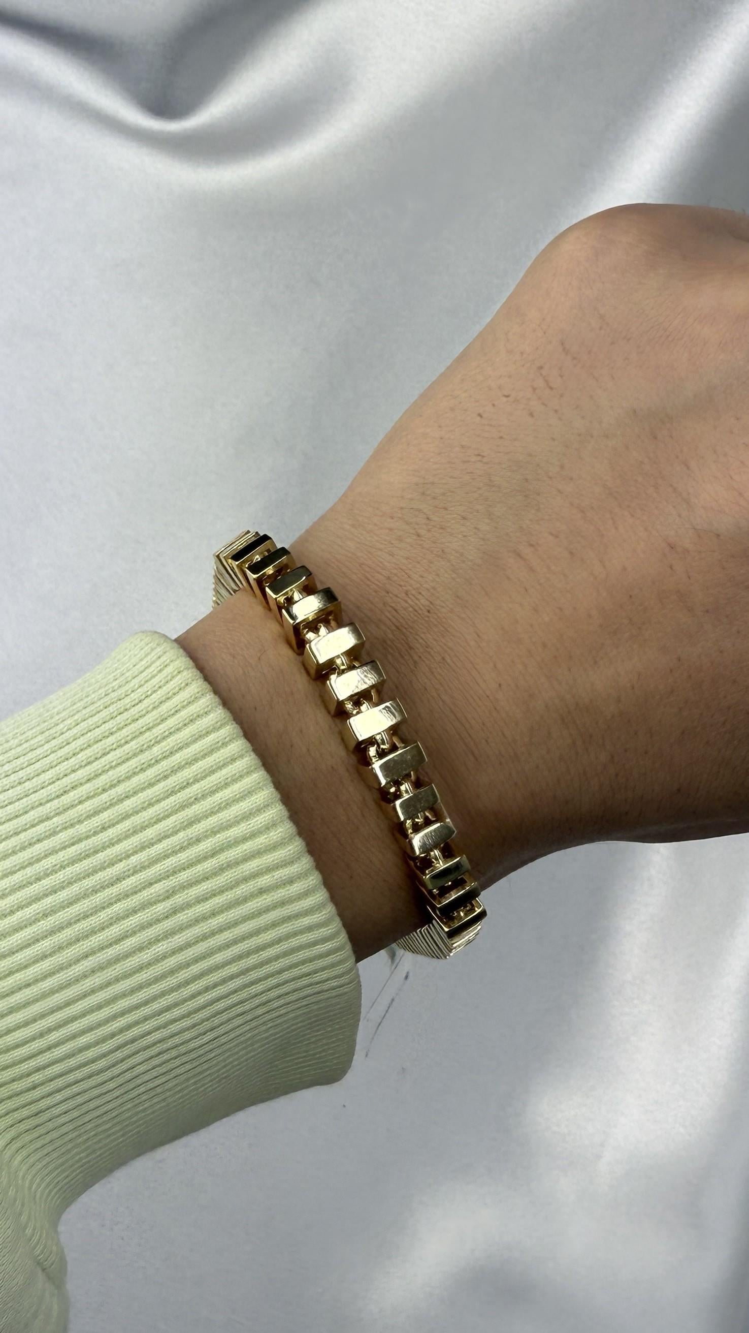 Kalın Sıralı Altın Bileklik