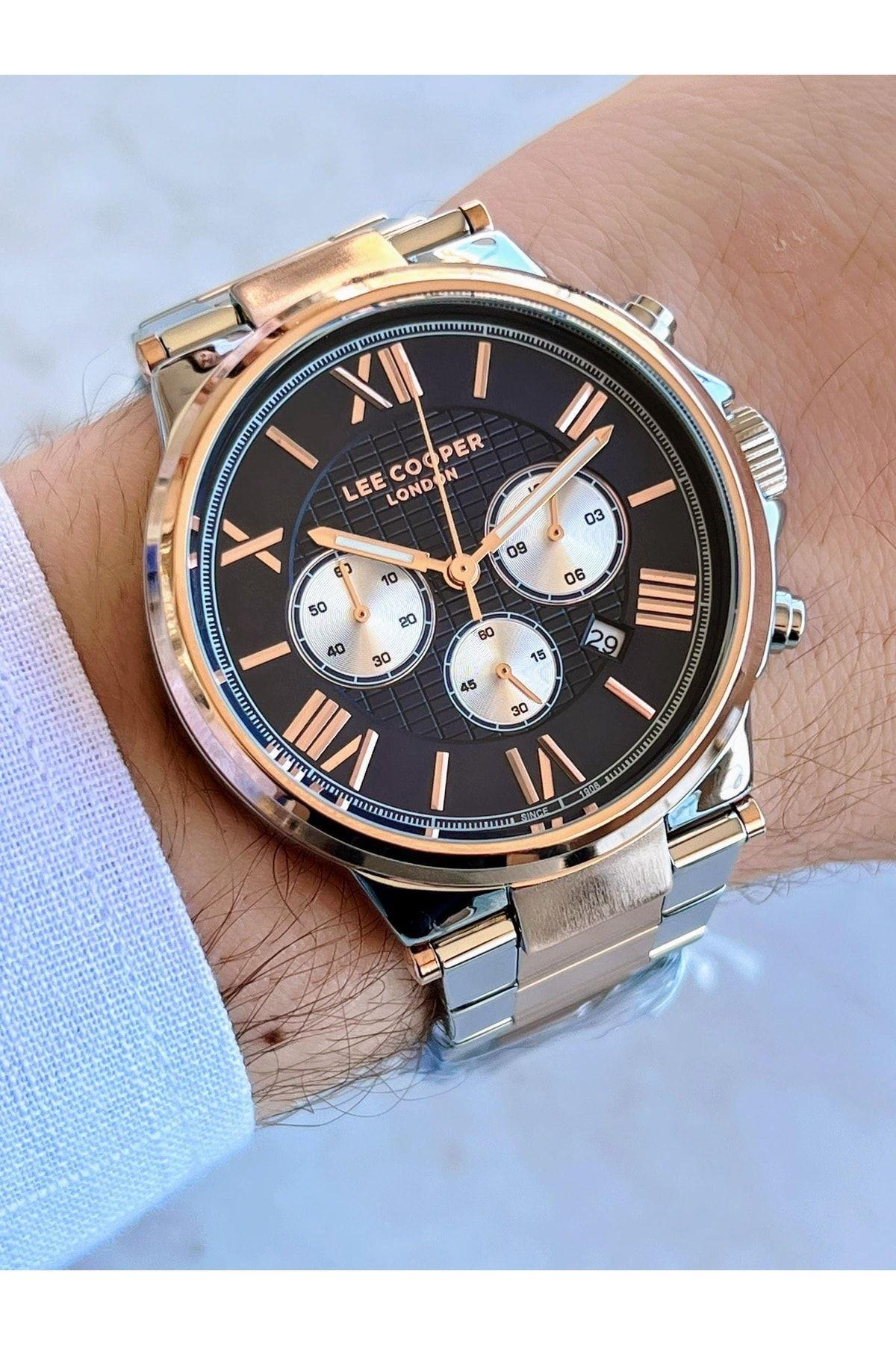 Lc07444.590-nm-a Gri-roze Çelik Kordon Tüm Fonksiyonları Aktif 5 Atm Suya Dayanıklı Erkek