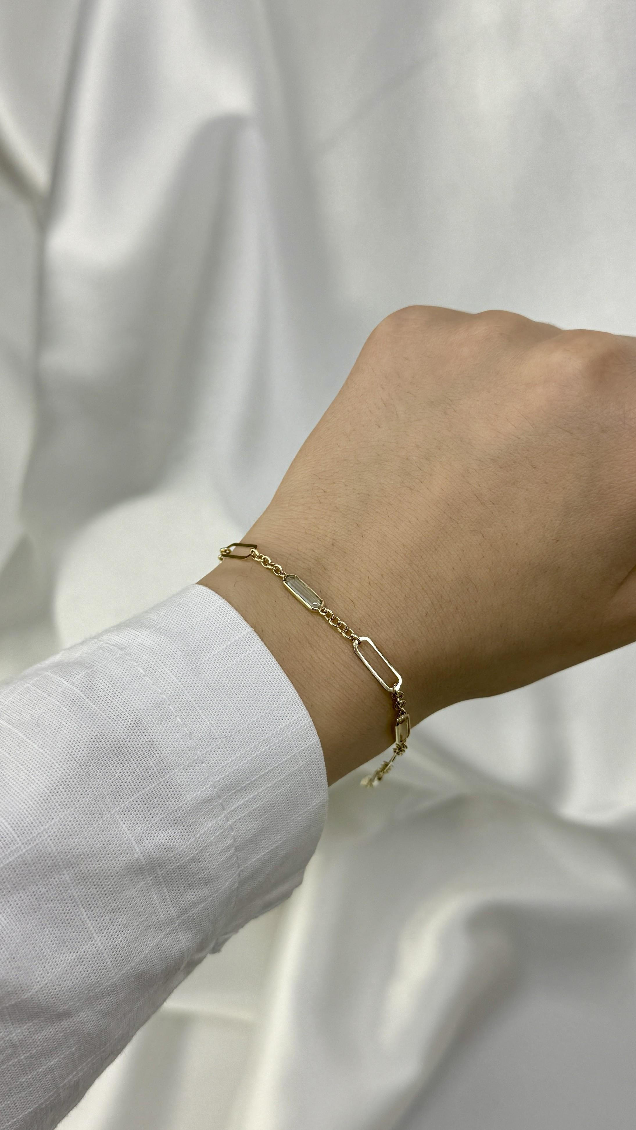 Renkli Ataç Altın Bileklik