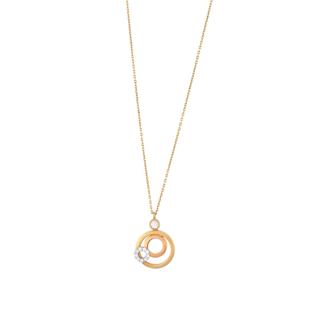 Taş Detaylı Halka Kolye