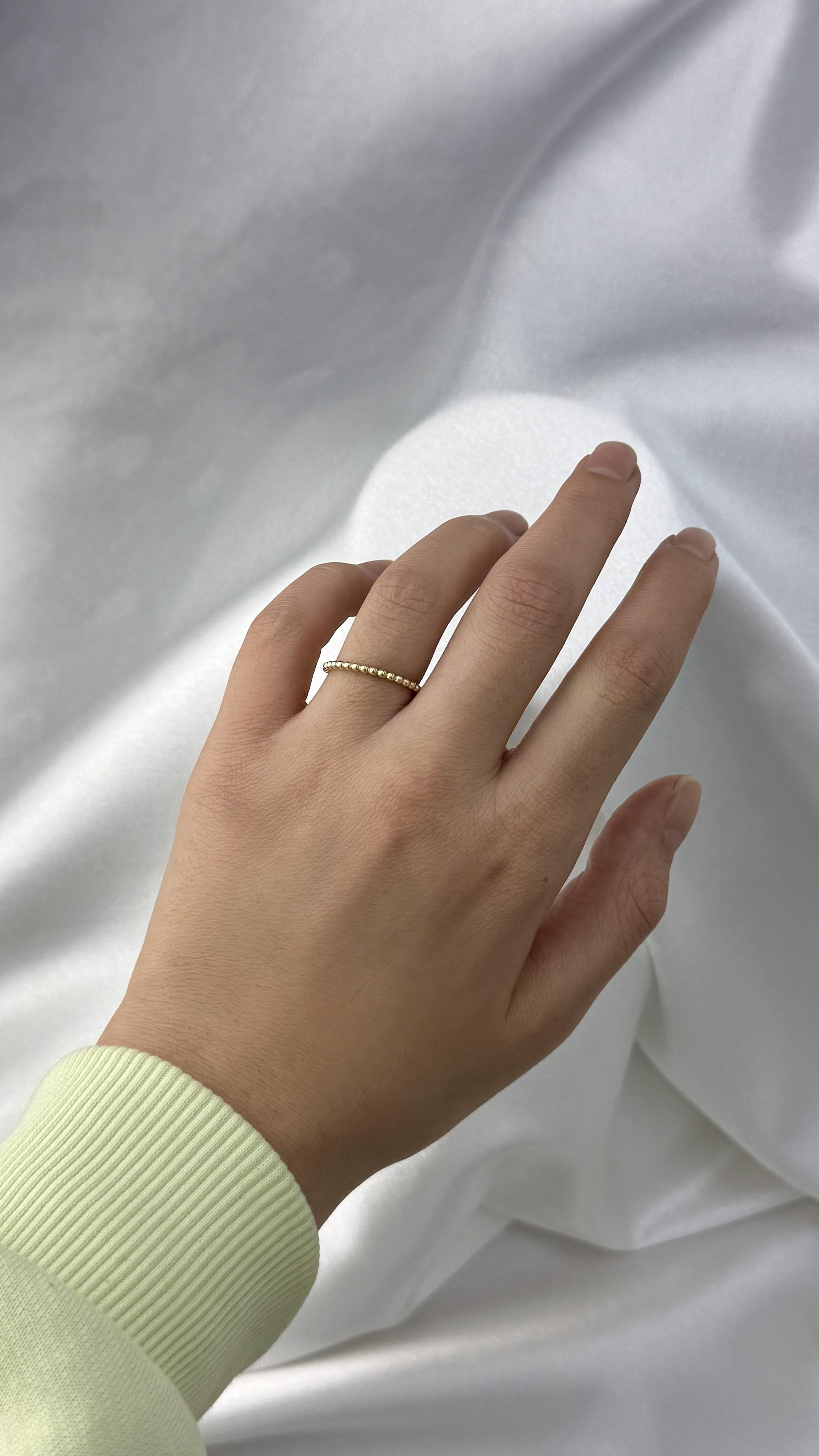 Top Figürlü Tam Tur Altın Yüzük