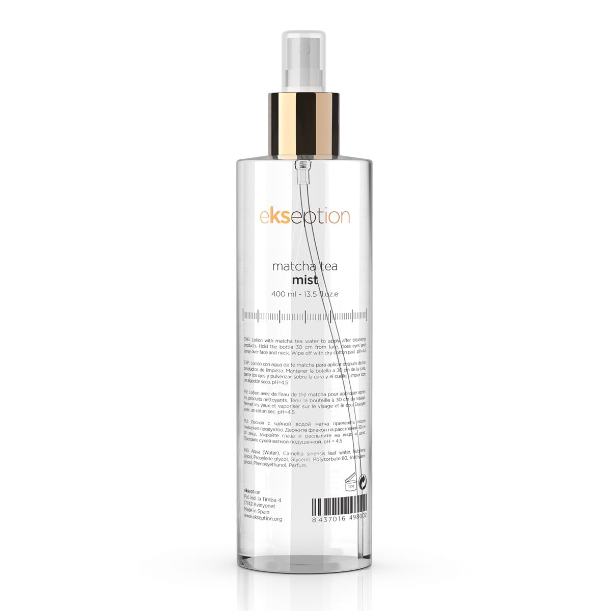 Ekseption Matcha Tea Mist Matcha Çayı Özlü Nemlendirici Sprey, Matcha Çayı İçerikli Ultra Ferahlatıcı ve Nemlendirici Sprey