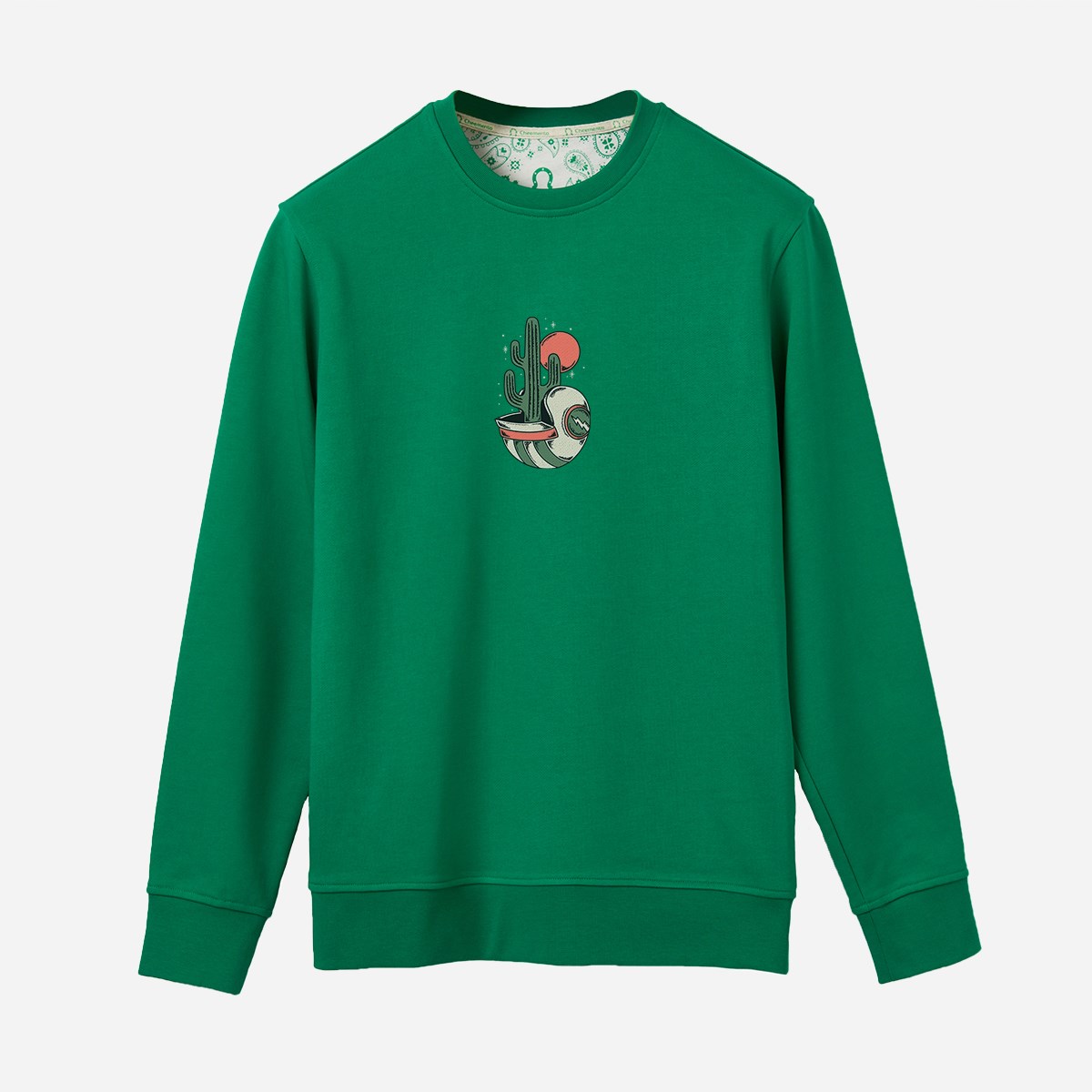  Sweatshirt Sunset Erkek Yeşil