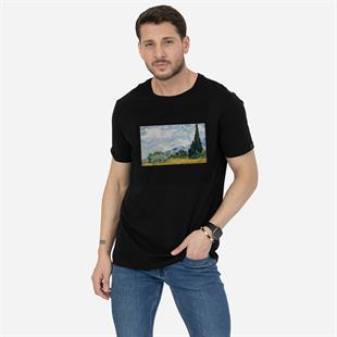 Tshirt Wheat Field With Cypresses Erkek