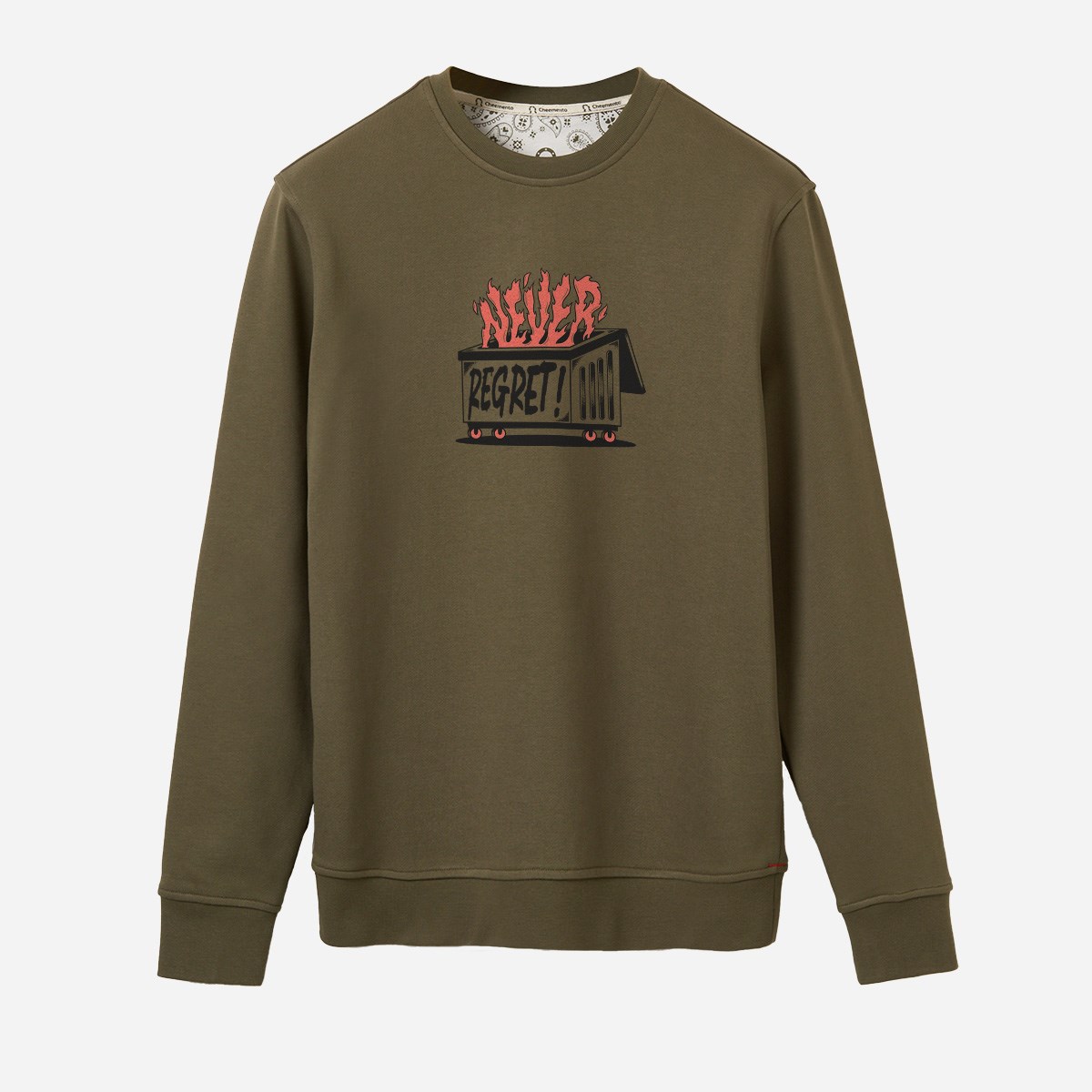 Sweatshirt Never Regret Erkek Yeşil