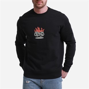Sweatshirt Hiphop Erkek Siyah