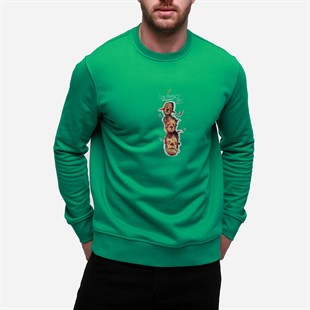 Sweatshirt Kimse Anlamasın Diye Erkek Yeşil