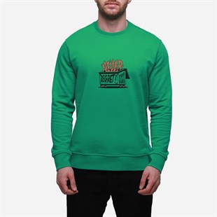 Sweatshirt Never Regret Erkek Yeşil