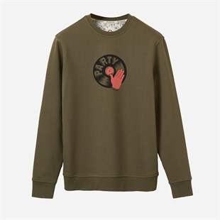 Sweatshirt Party Erkek Haki