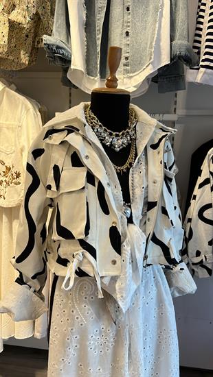 Tasarım Zelly Zebra Desenli Ceket